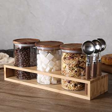 Elegant Glass Food Storage Jars with Airtight Seal