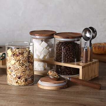 Elegant Glass Food Storage Jars with Airtight Seal