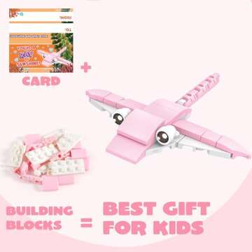 JOYIN 24 Packs Valentines Day Cards with Ocean Animal Building Block for Party Gifts, Kids Classroom Exchange, Prize Supplies, School Rewards, Valentine's Day Gift Cards for Kids