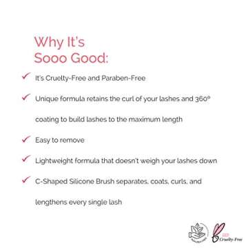 Elizabeth Mott - It's So Long Lengthening Mascara (Black) and Queen of the Fill Clear Sculpting Brow Gel (2-Pack Bundle)