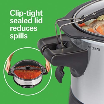 Hamilton Beach Light-Weight Programmable Slow Cooker with Lock Lids