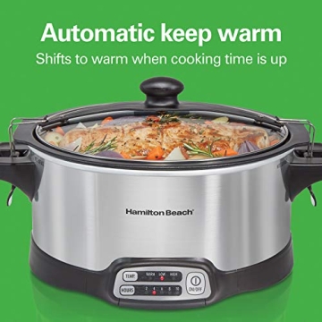Hamilton Beach Light-Weight Programmable Slow Cooker with Lock Lids