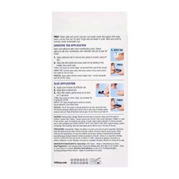 KISS Gel Fantasy Ready-to-Wear Press-On/Glue-On Nails Kit, Long Length, Style “Hard To Forget”, ...