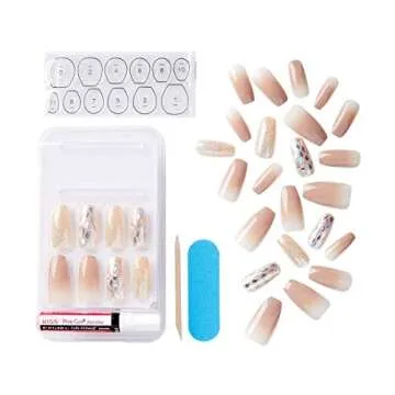 KISS Gel Fantasy Press-On Nails for Stunning Manicures