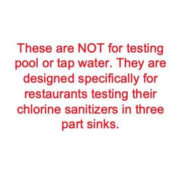 Chlorine Sani Test Strips for Food Service Restaurant Sanitizer Precision Bleach Test Paper, 10-200 ppm [100 Paper Test Strips]