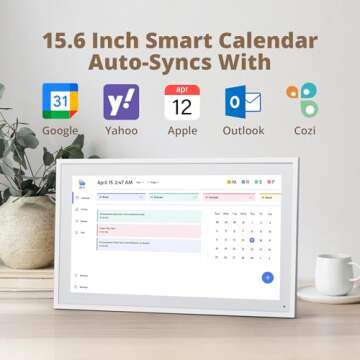 Dragon Touch 15.6" Digital Calendar Chore Chart – Interactive Touchscreen for Seamless Scheduling
