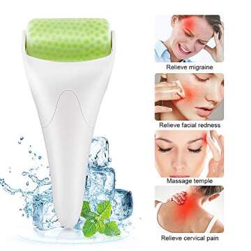 BFASU Ice Roller for Face & Eye Puffiness Migraine Relief, Ice Face Rollers for Women Facial Massage...