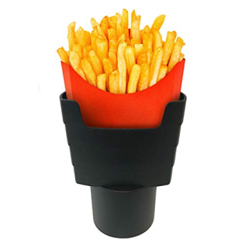 MAAD™ 'Fries on The Fly' Universal Car French Fry Holder for Cup Holder - Perfect White Elephant G...