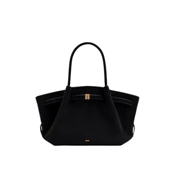JW PEI Women's Hana Medium Faux Suede Tote Bag in Black