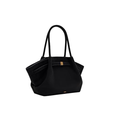 JW PEI Women's Hana Medium Faux Suede Tote Bag in Black