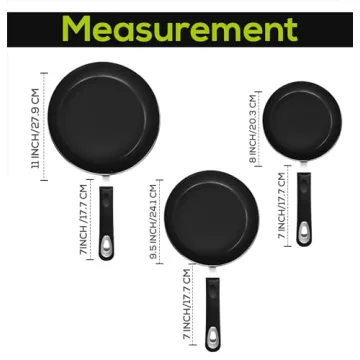 Utopia Kitchen Non-Stick Frying Pan Set for Everyday Cooking