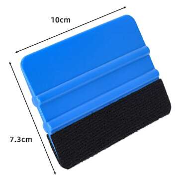 Durable Black Felt Edge Vinyl Squeegee Tool 4-Inch, Car Vinyl Film Wrapping Decal Squeegee Window Ti...