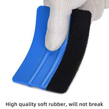 Durable Black Felt Edge Vinyl Squeegee Tool 4-Inch, Car Vinyl Film Wrapping Decal Squeegee Window Tint Work, Professional Scratch Free Squeegee (Pack of 3)