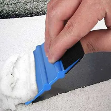 Durable Black Felt Edge Vinyl Squeegee Tool 4-Inch, Car Vinyl Film Wrapping Decal Squeegee Window Tint Work, Professional Scratch Free Squeegee (Pack of 3)