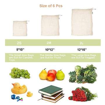 Reusable Organic Cotton Produce Bags for Eco-Friendly Living