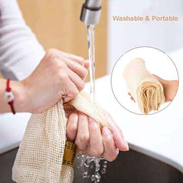 Reusable Organic Cotton Produce Bags for Eco-Friendly Living