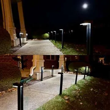 Thatwaythere Pathway Solar Lights Outdoor Decorative, Waterproof Garden LED Light 2 Pack, Bright 80 Lumens Solar Powered Landscape Lighting with Wide Area Coverage for Yard, Driveway, Backyard