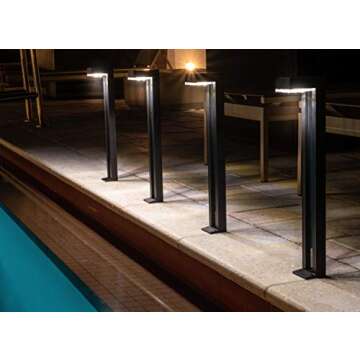 Thatwaythere Pathway Solar Lights Outdoor Decorative, Waterproof Garden LED Light 2 Pack, Bright 80 Lumens Solar Powered Landscape Lighting with Wide Area Coverage for Yard, Driveway, Backyard