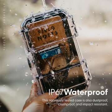 Evergreen 56 Waterproof Dry Box Protective Case - Travel Safe/Mil Spec/USA Made - for Tackle Organization of Cameras, Phones, Camping, Fishing, Hiking, EDC, Water Sports, Knives (Custom Text, Black)