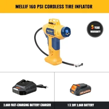Cordless Tire Inflator for Dewalt 20V - 160PSI Power