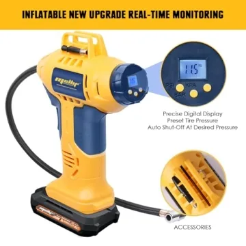 Cordless Tire Inflator for Dewalt 20V - 160PSI Power