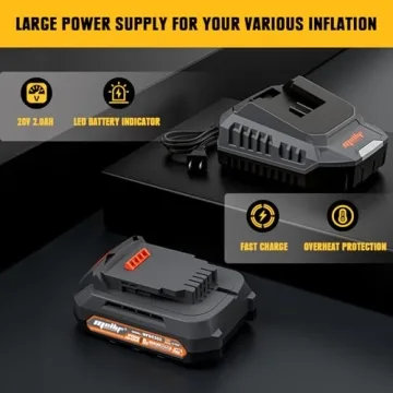 Cordless Tire Inflator for Dewalt 20V - 160PSI Power