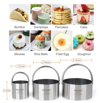 HULISEN Biscuit Cutter Set for Professional Baking