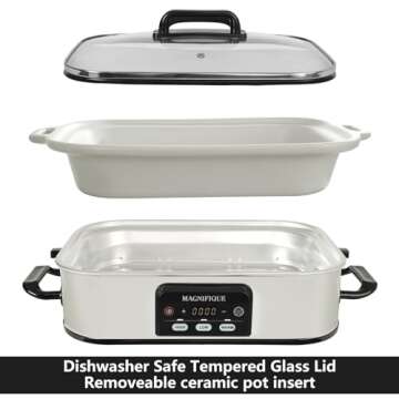 Magnifique 4 Quart Casserole Slow Cooker for Effortless Cooking