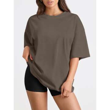 Trendy Queen Womens Oversized Summer T Shirts Business Casual Dressy Shorts Sleeves Tops Beach Vacat...