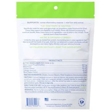 Native Pet Relief – 60 Chews - Anti-Inflammatory for Dogs with Turmeric, Polyphenols, Green Lipped Mussels – Dog Aspirin Alternative - Arthritis & Joint Pain Relief