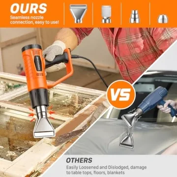 SEEKONE 1800W Heat Gun with Fast Heat and Nozzles