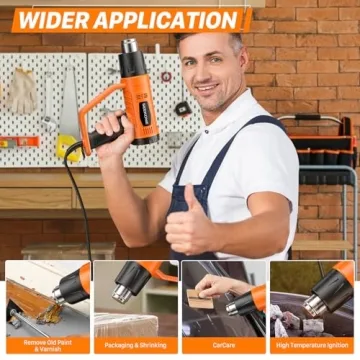 SEEKONE 1800W Heat Gun with Fast Heat and Nozzles