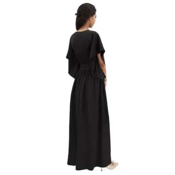 Elegant Evening Dresses for Women, V Neck & High Split