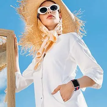 Designer Sport Band Compatible with Apple Watch iWatch Bands 38mm 40mm 41mm 42mm 44mm 45mm 49mm Men Women, Soft Silicone Strap Wristbands for Apple Watch Series 9/8/7/6/5/4/3/2/1/SE/Ultra