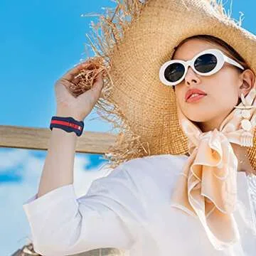 Designer Sport Band Compatible with Apple Watch iWatch Bands 38mm 40mm 41mm 42mm 44mm 45mm 49mm Men Women, Soft Silicone Strap Wristbands for Apple Watch Series 9/8/7/6/5/4/3/2/1/SE/Ultra