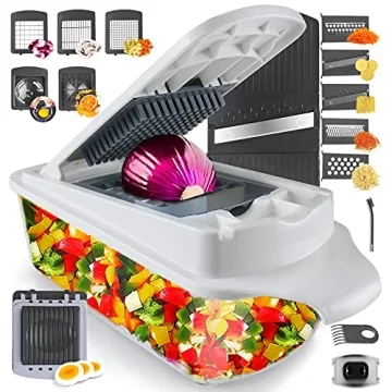 RüK 22-in-1 Vegetable Chopper Slicer with 11 Blades & Lemon Squeezer - Ultimate Kitchen Companion
