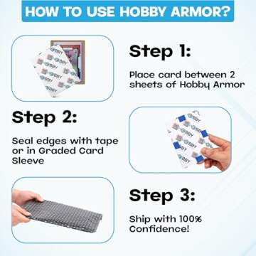 Hobby Armor Trading Card Shipping Protectors 100 Pack