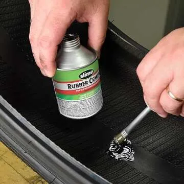 Slime 1050 Rubber Cement, Tire Repair, use Plugs or Patches, 8 oz. can