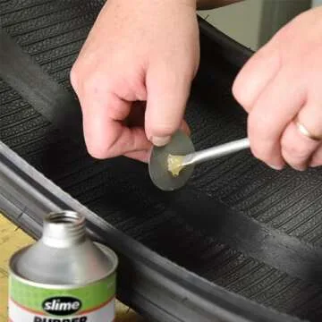 Slime 1050 Rubber Cement, Tire Repair, use Plugs or Patches, 8 oz. can