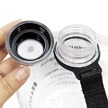 BuildLife 1 Gallon Water Bottle - Motivational Fitness Workout with Time Marker/Drink More Daily/Clear BPA Free/Large 128OZ Capacity Throughout The Day(Transparent,1 Gallon)