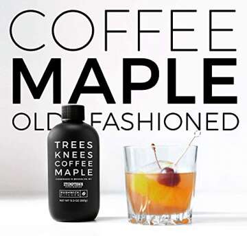 Trees Knees Coffee Maple, Organic Maple Syrup Infused with Stumptown Coffee | 11.5 Ounce Bottle | Vegan, Gluten Free, Paleo-friendly, Grade-A Maple Syrup | Foodie Gifts, Coffee Gifts, Cocktail Gifts
