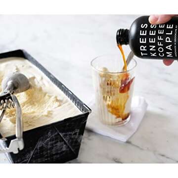 Trees Knees Coffee Maple, Organic Maple Syrup Infused with Stumptown Coffee | 11.5 Ounce Bottle | Vegan, Gluten Free, Paleo-friendly, Grade-A Maple Syrup | Foodie Gifts, Coffee Gifts, Cocktail Gifts
