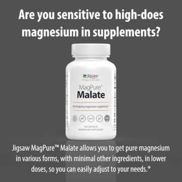 Jigsaw Health MagPure Malate | Premium Magnesium Malate Capsules | 120 Capsules