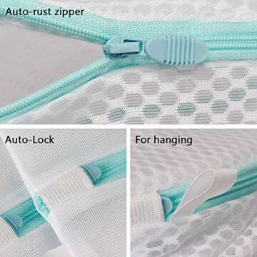 Plusmart Delicate Clothes Wash Bag, Mesh Laundry Bag for Delicates, Lingerie bag, Washing Machine Bag for Baby, Socks, Underwear, Shoes, 14 Pack