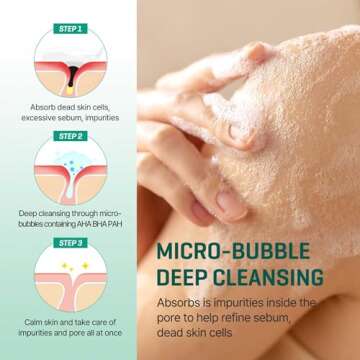 SOME BY MI AHA BHA PHA 30 Days Miracle Acne Clear Body Cleanser + Acne Clear Foam - 13.5Oz+3.38Oz - Mild Exfoliating Daily Acne Body Wash and Face Wash for Removing Sebum, Dead Cell - Korean Skin Care