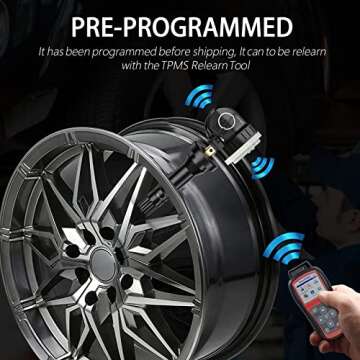 GEARMEISTER TPMS Sensor, 315MHz Tire Pressure Monitor Sensors Fit for Ford F150 Ecosport Mustang Escape Explorer Fiesta Ranger, Lincoln MKX MKZ MKS MKT Navigator, F2GT1A180AB F2GT1A150AB, 4 Pack