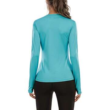 isnowood Women's Sun Protection Long Sleeve UV Rash Guard
