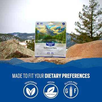 Backpacker's Pantry Kathmandu Curry - Freeze Dried Backpacking & Camping Food - Emergency Food - 24 Grams of Protein, Vegan, Gluten-Free - 1 Count