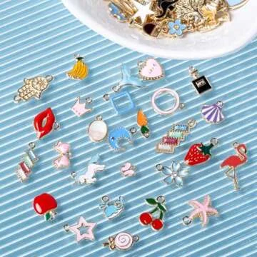 110PCS Bracelet Charms - DIY Jewelry Making Set with Assorted Designs