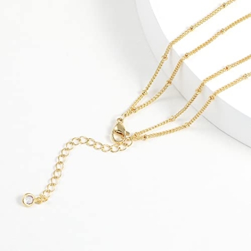 Foxgirl Dainty Long Gold Necklace for Women Unique Y Lariat Jewelry